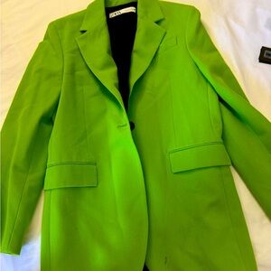 Green blazer Zara NWOT